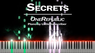 OneRepublic  Secrets Piano Cover Tutorial by LittleTranscriber [upl. by Peria680]