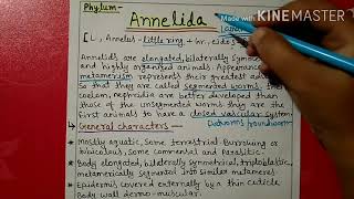 Phylum Annelida characters and classification explain [upl. by Bhayani62]