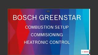 Bosch Greenstar Boilers Troubleshooting [upl. by Diarmuid119]