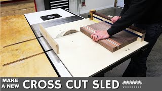 Easy Table Saw Cross Cut Sled  PLANS AVAILABLE [upl. by Ardnas727]