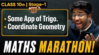 Class 10th Maths Maha Marathon  Some App of Trigonometry amp Coord Geometry 🔥  Shobhit Nirwan [upl. by Monaco]