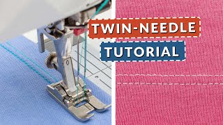 TwinNeedle Success Master Hemming Knits On A Sewing Machine [upl. by Eibbed]