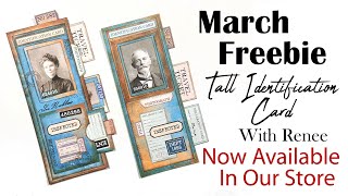 March Freebie  Tall Identification Card  With Renee [upl. by Anaoj]