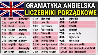 Liczebniki porządkowe po angielsku [upl. by Brandi]