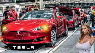 TESLA Factory tour Car Production⚡Model X • Y • S • 3 How its made ➕Building batteries [upl. by Nodnarg505]