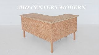 How To Build an LShaped Executive Desk  DIY Woodworking [upl. by Kristoffer848]