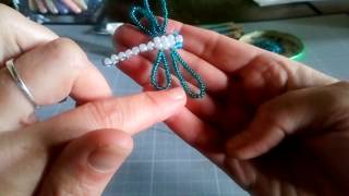 Tuto libellule en perles de rocaille facile [upl. by Zara420]