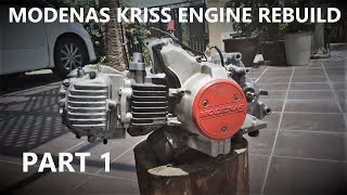 Modenas Kriss Engine Rebuild Part 1 [upl. by Atenahs32]