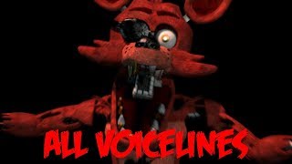 Foxy  All Voicelines with Subtitles  Ultimate Custom Night [upl. by Ulrich318]