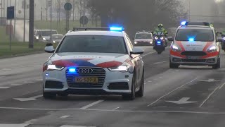 Orgaantransport uit Duitsland met Politiebegeleiding naar EMC Rotterdam [upl. by Divine252]