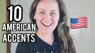 10 American Accents Imitation Examples [upl. by Tertius]