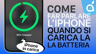 Come far PARLARE lIPHONE quando si CARICA la BATTERIA  TUTORIAL shorts [upl. by Llekram920]