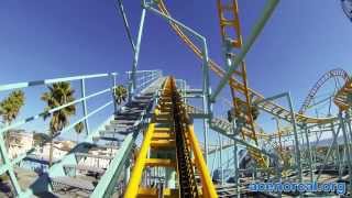 UNDERTOW Spinning Roller Coaster POV Santa Cruz Beach Boardwalk [upl. by Inalaeham768]