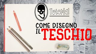 TUTORIAL  Come disegnare il TESCHIO [upl. by Nneb]