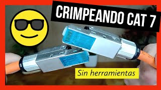 Como crimpear RJ45 CAT 7 sin herramientas 👌 y diferencias de cable UTP CAT 5  CAT 6  CAT 7 🔥 [upl. by Jilly]