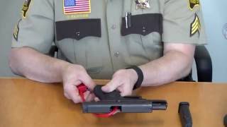 Gun lock demonstration  handgun [upl. by Bille]