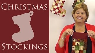 Make a Quilted Christmas Stocking with Jenny of Missouri Star Video Tutorial [upl. by Atinauj]