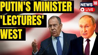 Russian Foreign Minister Lavrovs Speech LIVE  Russia Ukraine War Updates  English News LIVE [upl. by Goodard]