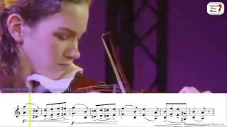 Hilary Hahn  Paganini  Caprice 24  Sheet Music Play Along [upl. by Iznik]