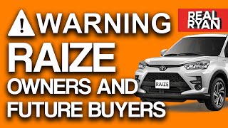 WARNING FOR TOYOTA RAIZE OWNERS IN THE PHILIPPINES [upl. by Ina]