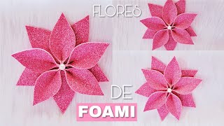 Aprende Cómo hacer una linda FLOR DE FOAMI🌺🌺How to make a flowers😊 [upl. by Fisuoy]