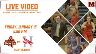 Maryville College Womens Basketball hosts Huntingdon College [upl. by Yraek]