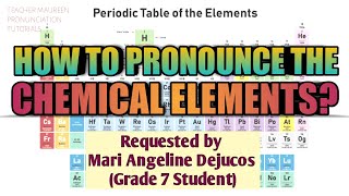 HOW TO PRONOUNCE THE 118 ELEMENTS IN PERIODIC TABLE  Teacher Maureen [upl. by Jeuz]