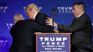 Donald Trump rushed off stage during rally in Nevada [upl. by Eetsirhc]