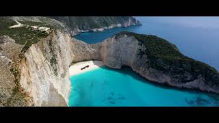 Navagio Beach  Shipwreck  Zakynthos  Drone Footage  4k [upl. by Yeclek101]