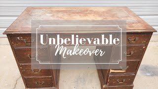 Trash To Treasure  Desk Makeover [upl. by Neenahs]