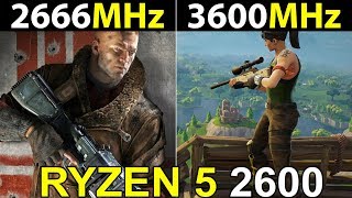 2666MHz vs 3600MHz RAM Test in 8 Games  Ryzen 5 2600 [upl. by Prent337]