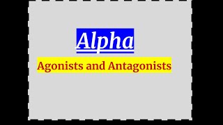 Alpha agonists and antagonists [upl. by Elleined204]