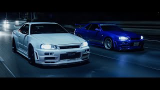 The Last Run  Two Skyline R34 GTRs  4K [upl. by Wunder]