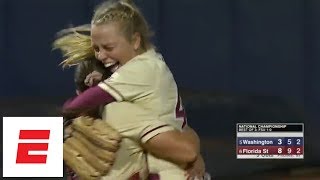 Florida State sweeps Washington to win first Womens College World Series title  ESPN [upl. by Silva441]