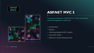 1 Introduction to ASPNet MVC 5 [upl. by Bina]