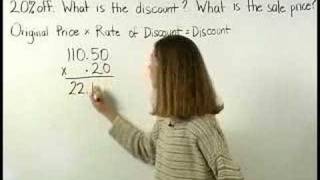 Discount Formula  MathHelpcom  Pre Algebra Help [upl. by Stalder]