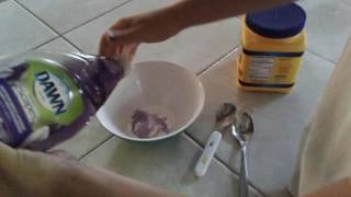 How to make slime with only corn starch and Dawn dish wash soap [upl. by Idoc]