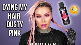 DIY DUSTY PINK HAIR COLOR  KristenLeanneStyle [upl. by Imim703]