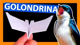 Como hacer un AVION DE PAPEL GOLONDRINA fácil y que vuele mucho [upl. by Lehplar169]