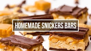 Homemade Snickers Bars [upl. by Ruphina]