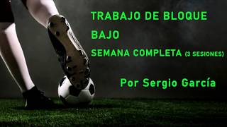 Trabajo de bloque bajo en fútbol Microciclo completo [upl. by Truda889]