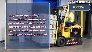 Explanation of OSHA Forklift Training Regulations [upl. by Elle]