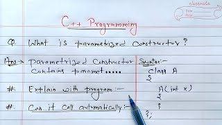 Parameterized constructor in C  Syntax and Example of Parameterized Constructor in C [upl. by Atnad]