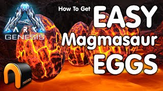 ARK GENESIS Best Way To Steal EASY Magmasaur EGGS [upl. by Isidore]