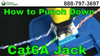 How to Punch Down a RJ45 Cat6A Keystone Jack [upl. by Clayborn965]