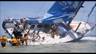 Dramatic footage of Team Vestas Winds crash [upl. by Ute]