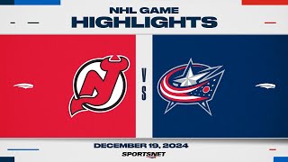 NHL Highlights  Devils vs Blue Jackets  December 19 2024 [upl. by Legnaros775]