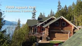 Luxury log homes for sale 27 Acres  Pristine Waterfront Property  BC Canada [upl. by Curr]