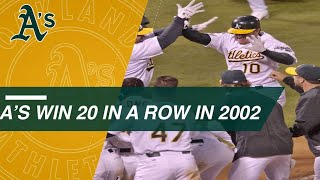 Relive the Oakland As 20game win streak in 2002 [upl. by Davis]