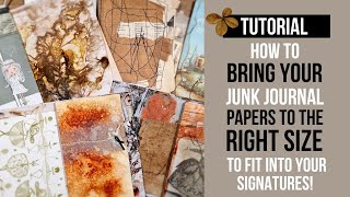 ideas on how to bring your junk journal papers to the right size to fit into your signatures [upl. by Ahsataj]